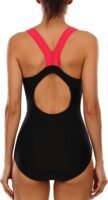 Women's One Piece Athletic Racerback Swimsuit Slimming Bathing Suit