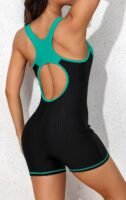 Womens One Piece Swimsuits Boyleg Athletic Swimwear Conservative Training Bathing Suits